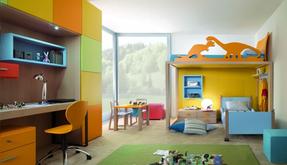 Яркая детская комната. Мебель и дизайн интерьера