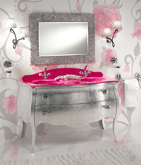 Мебель для ванной в романтическом стиле